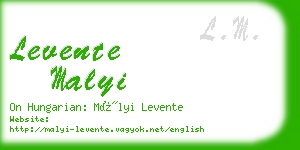 levente malyi business card